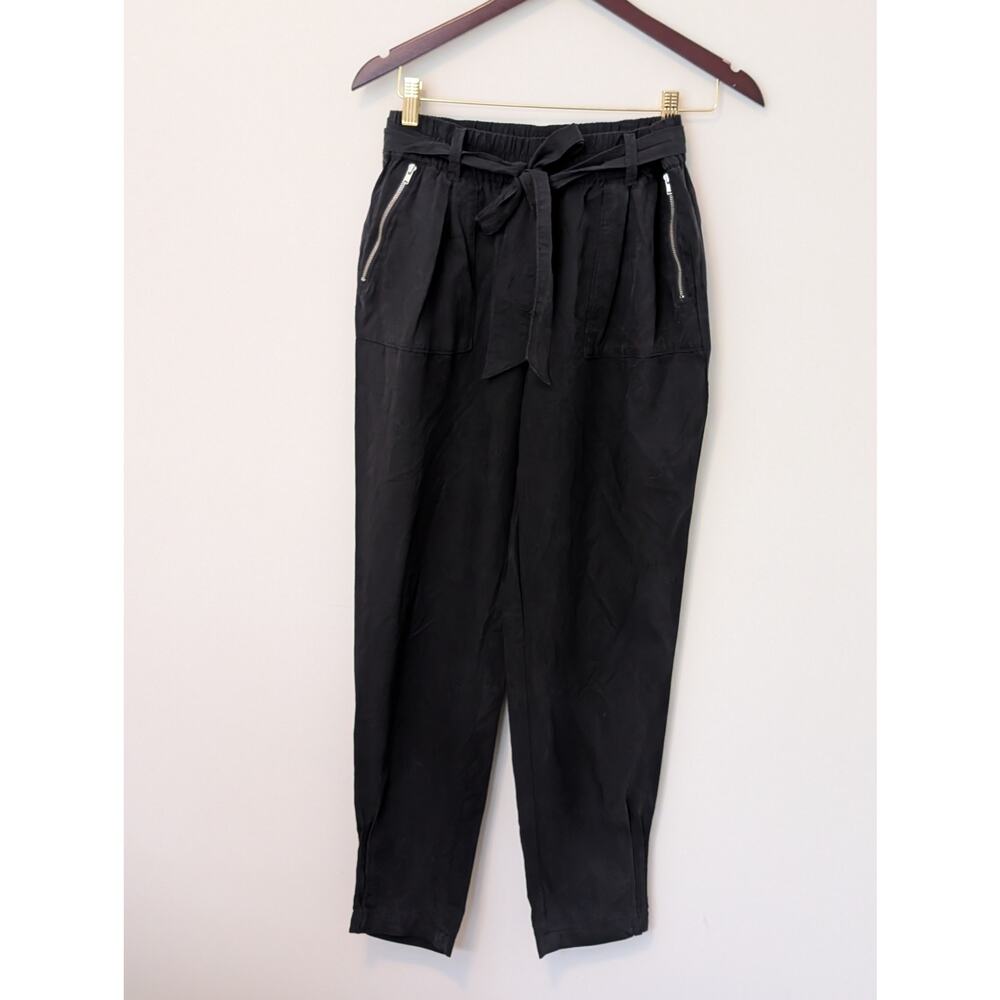 Sundance Black 100% Tencel Tie-Waist Tapered Pants - Size 6 - Picture 2 of 9